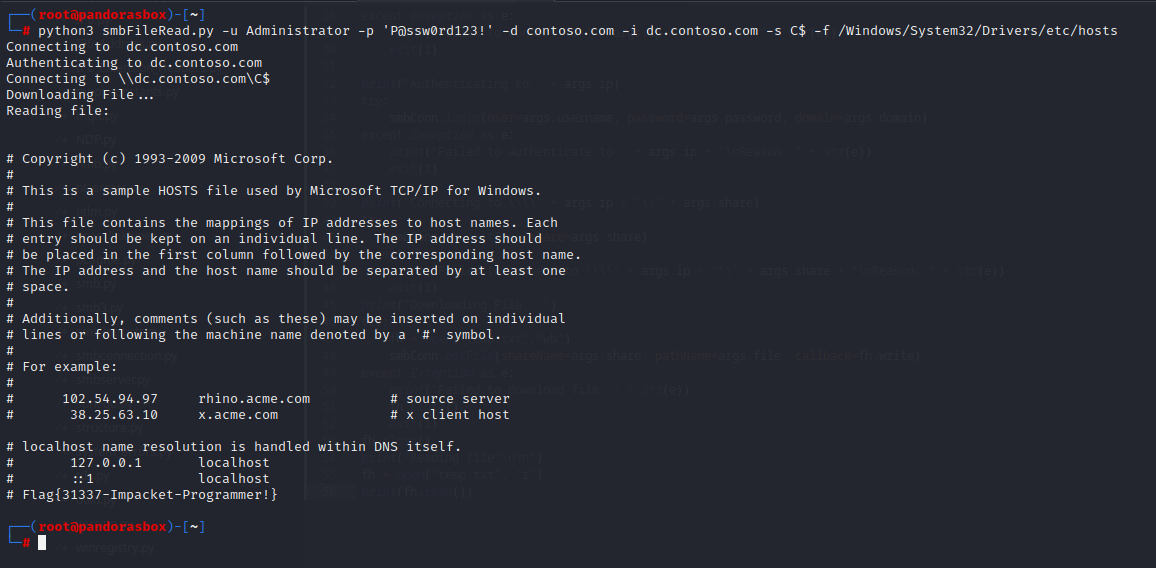 Programming with Impacket - Working with SMB